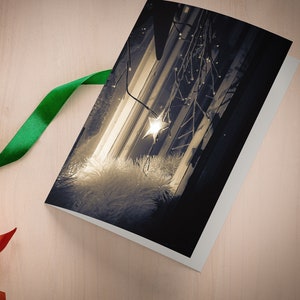 Kleine Stern Duotone A5 fotografische Weihnachtskarte