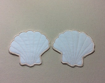 Sea Shell Embroidered Coasters Set of 2