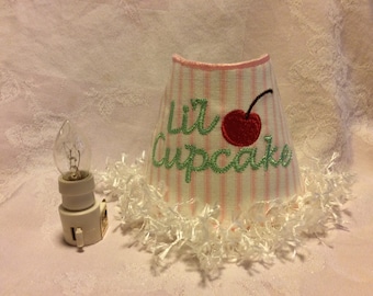 Night Light, Embroidered 'Lil Cupcake'.