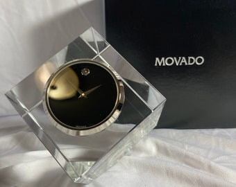 Movado Crystal Cube Clock