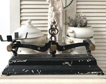 VINTAGE table scales white, baker scales, kitchen scales, pendulum scales, vintage, brocante