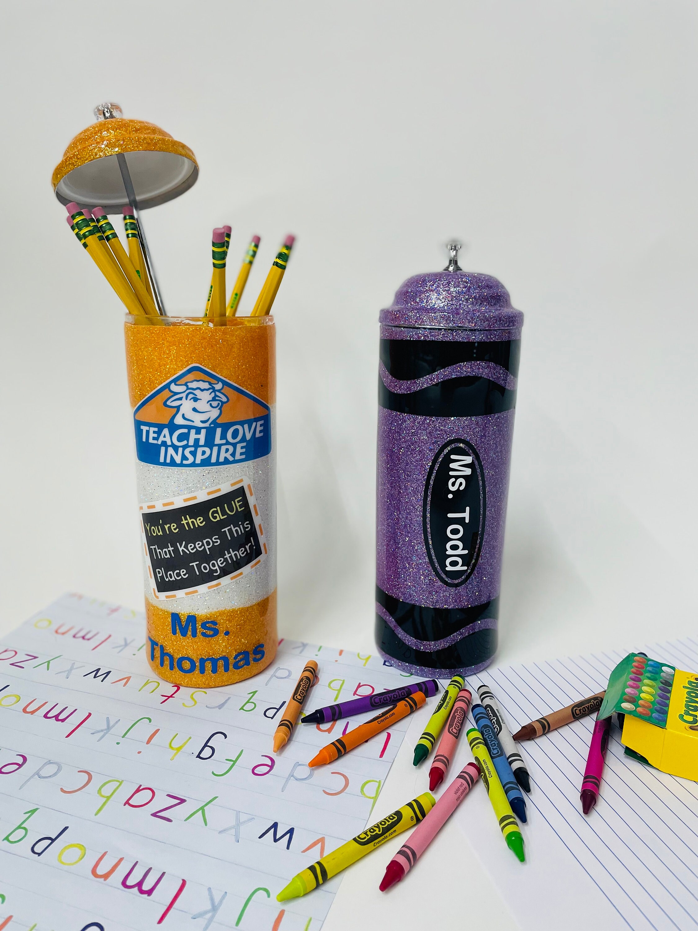 Crayon Storage Tray Crayon Holder Crayon Organizer Holder Wooden Crayon Box Crayon Pen Holder, Size: 24.5X16.3X3CM