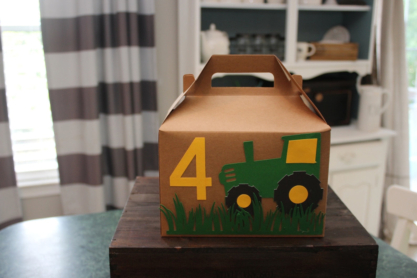 Tractor party favor boxParty bags Green and Yellow Tractor Etsy