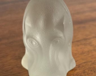 Goebel Hippo Frosted Glass Paperweight 1981 Limited Issue Germany