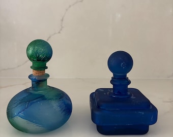 Vidrio Natural Blue Perfume Bottles