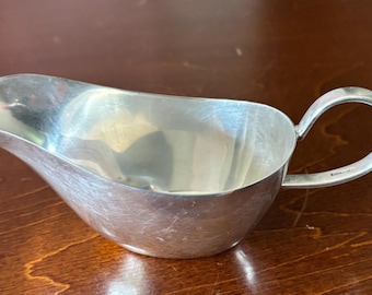 SIlver Plate Cream Pitcher stamped "England" sleek and modern