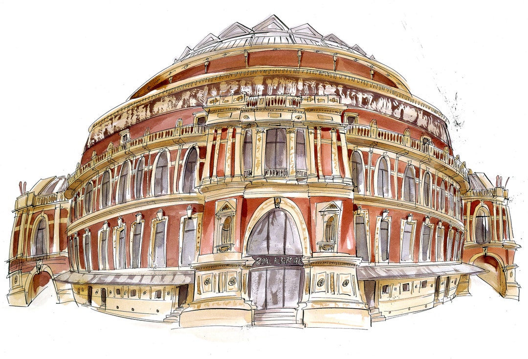 Royal Albert Hall Print, London Poster - Etsy