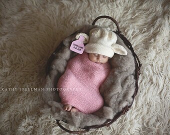 Newborn to 3 Months Little Lamb Hat