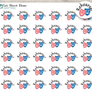 Rehearsal Planner Stickers     Planner Accessories/Sticker Sheets/Erin Condren/Happy Planner/Bullet Journal/Functional Stickers