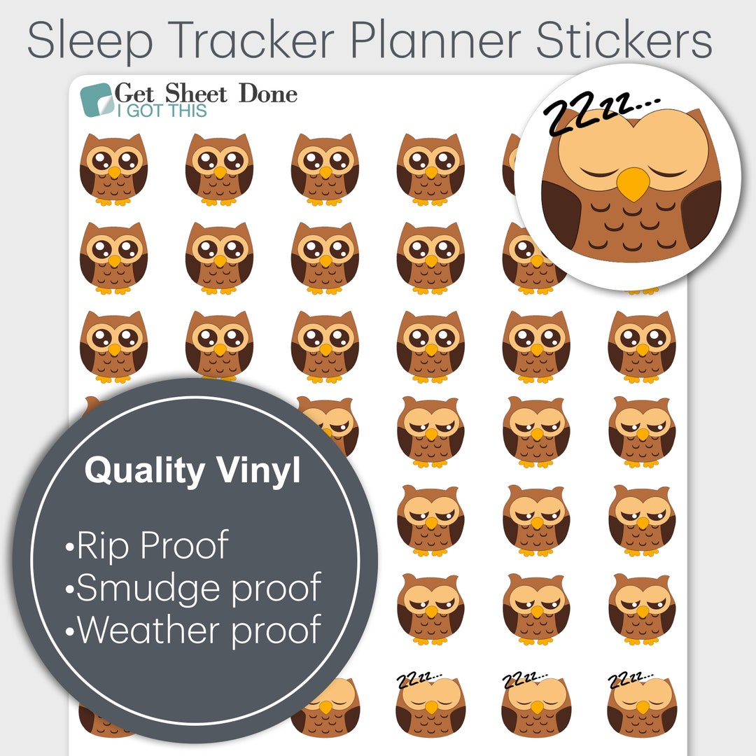 Sleep Tracker Stickers Planner Accessories/sticker Sheets/erin Condren ...