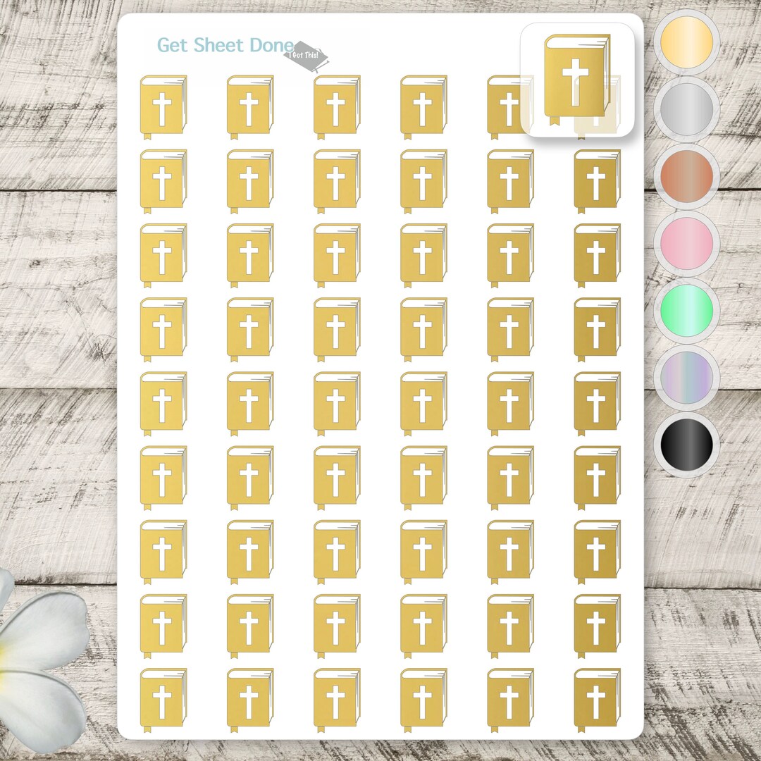 Bible Planner Stickers/vinyl Planner Sticker Sheet/religion Faith ...