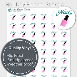 Nails Planner Stickers   Planner Accessories/Sticker Sheets/Erin Condren/Happy Planner/Bullet Journal/Functional Stickers