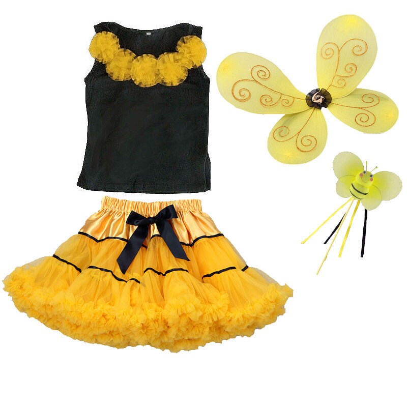 Bumblebee Costume Wings Wings Wand Tutu Top Sizes Etsy
