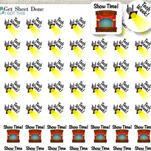 Theater Planner Stickers    Planner Accessories/Sticker Sheets/Erin Condren/Happy Planner/Bullet Journal/Functional Stickers