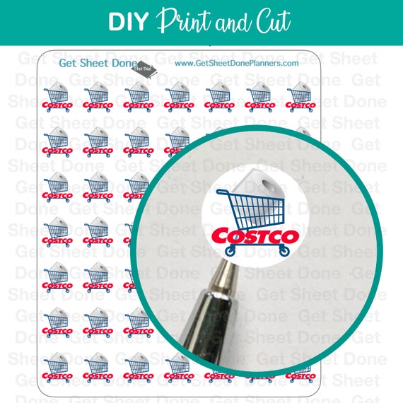 COSTCO SHOPPING STICKERS Print & Cut diy cricut Silhouette Etsy