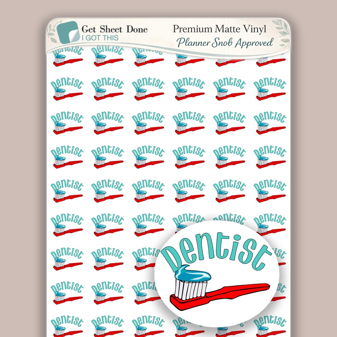 Dentist Appointment Planner Stickers | Vinyl Health Tracker | Reminder ...