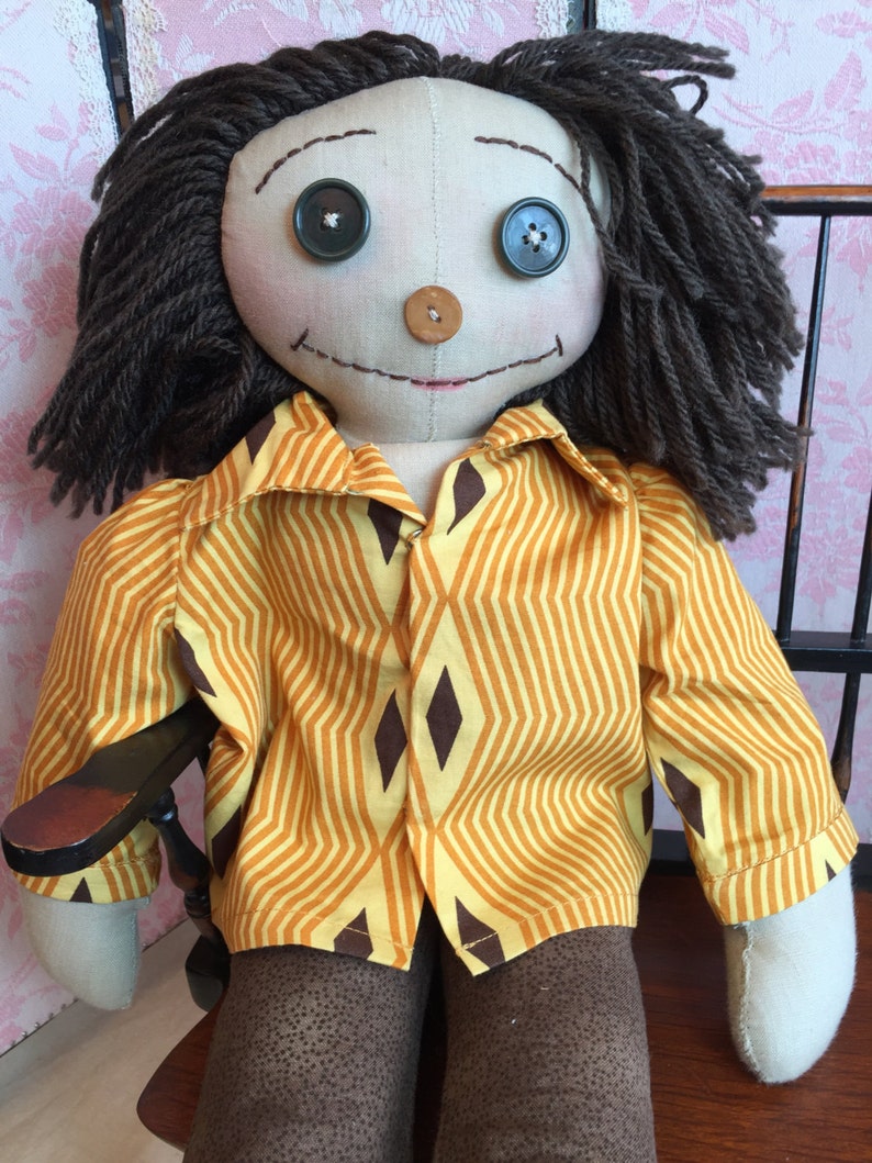 Raggedy doll. Raggedy Andy. Primitive dolls. Big raggedy doll. | Etsy