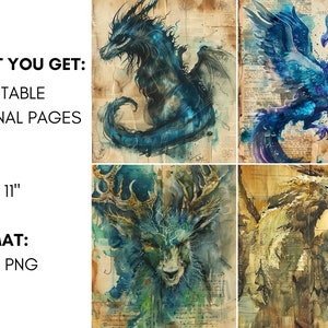 Fantasy Creatures Junk Journal Printables - Magical Digital Papers ...