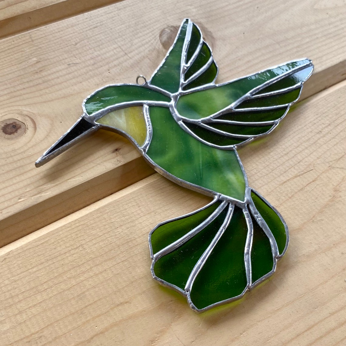 Hummingbird-handcrafted Stained Glass Hummingbird Suncatcher | Etsy