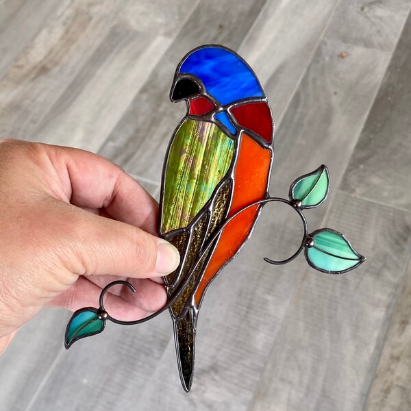 Bunting-Handcrafted stained glass painted bunting suncatcher