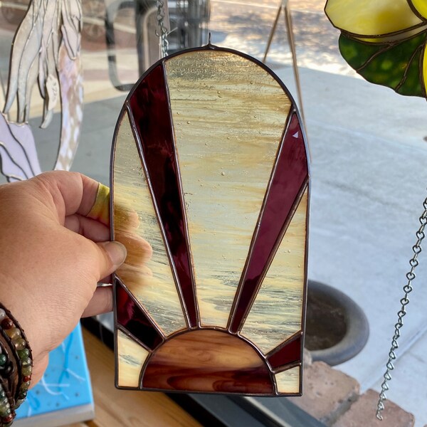 Stained Glass Sunset Etsy