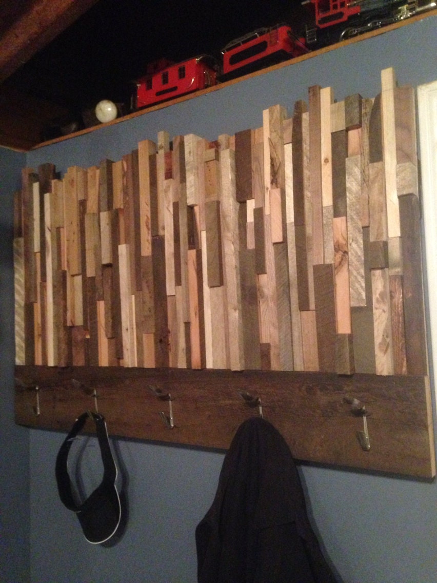 Reclaimed Wood Coat Rack Etsy