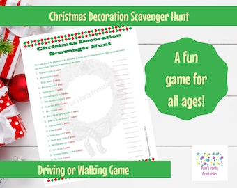 Christmas Decoration Scavenger Hunt - Christmas Group Game - Printable Game -  INSTANT DOWNLOAD