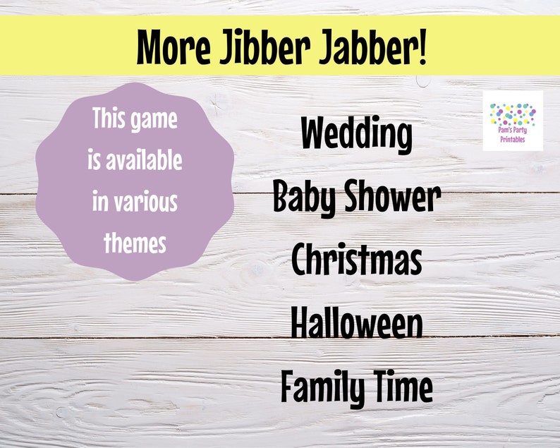 Virtual or Large Screen Baby Shower Game Jibber Jabber Baby Talk Game Sound out the words to reveal actual meaning PowerPoint Zoom Game image 8