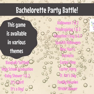 Virtual Game or In Person, Bachelorette Party Battle, Bridal Shower, Editable PowerPoint Game, Bridal Shower Party Game, Girls Night image 9