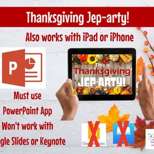 Thanksgiving Jep-arty, Friendsgiving Party Game, Thanksgiving Trivia, Game Show, Editable game, Virtual Game or Large Screen Game, Zoom image 9