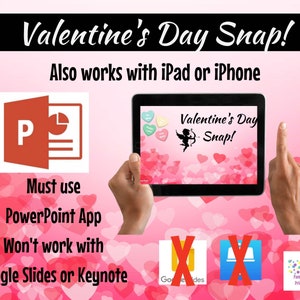 Valentine's Day Snap Memory Game Virtual Zoom Large Screen PowerPoint Game. Galentine's Party Game for Kids, Teens or Adults. Office Game image 8