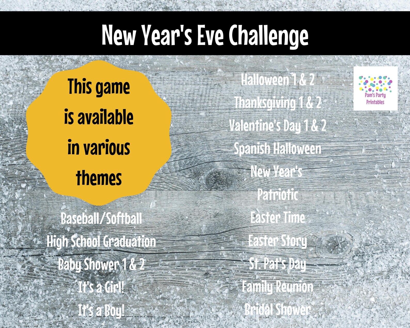 Virtual Game New Years Eve Challenge Interactive and Etsy