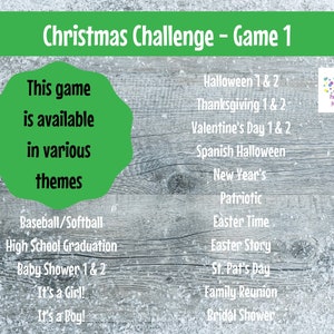 Virtual Game Christmas Challenge GAME 1 Interactive & Editable PowerPoint Game, Christmas Game, Party Game, Family Friendly, Classroom image 10