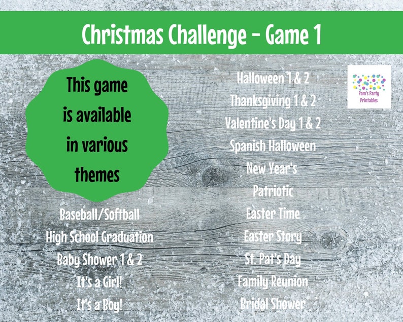 Virtual Game Christmas Challenge GAME 1 Interactive & Editable PowerPoint Game, Christmas Game, Party Game, Family Friendly, Classroom image 10