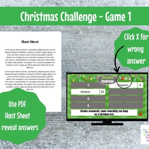 Virtual Game Christmas Challenge GAME 1 Interactive & Editable PowerPoint Game, Christmas Game, Party Game, Family Friendly, Classroom image 6