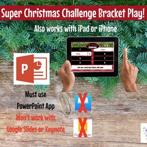 Super Christmas Challenge, Editable, PowerPoint Game, Customized, 40 Rounds, Bracket Play Office Party, Sales Meeting, Christmas Game image 9