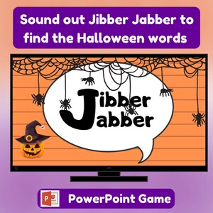 Halloween Word Game Sound Out Words Halloween PowerPoint Game Jibber Jabber Halloween Party Game