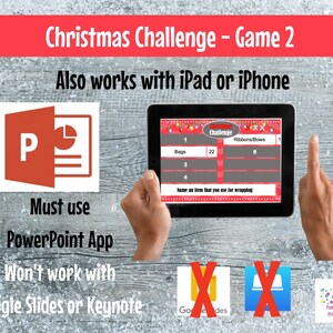 Virtual Game Christmas Challenge GAME 2 Interactive & Editable PowerPoint Game, Christmas Game, Party Game, Family Friendly, Classroom image 8