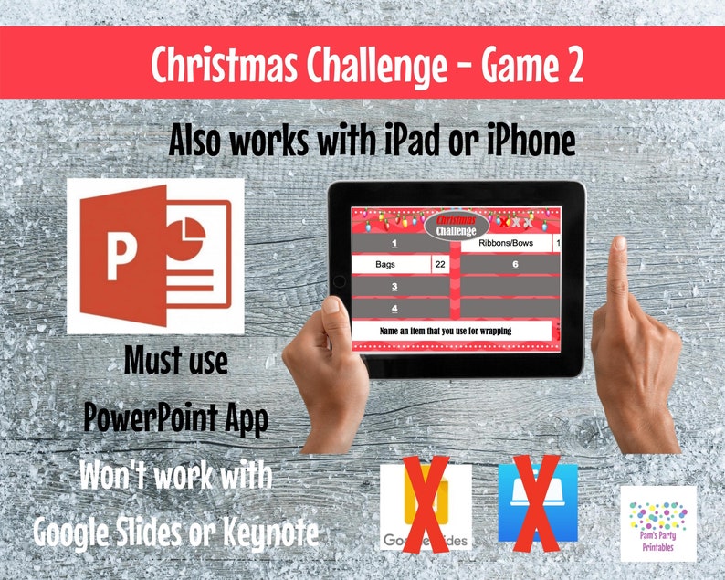 Virtual Game Christmas Challenge GAME 2 Interactive & Editable PowerPoint Game, Christmas Game, Party Game, Family Friendly, Classroom image 8