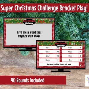 Super Christmas Challenge, Editable, PowerPoint Game, Customized, 40 Rounds, Bracket Play Office Party, Sales Meeting, Christmas Game image 5