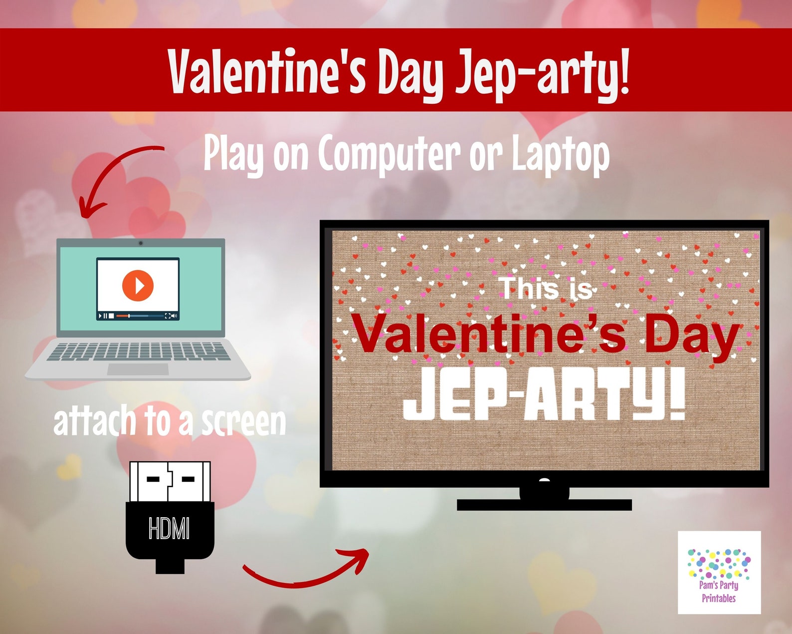 Valentine's Day Jep-arty Galentine's Party Game - Etsy