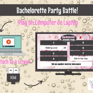 Virtual Game or In Person, Bachelorette Party Battle, Bridal Shower, Editable PowerPoint Game, Bridal Shower Party Game, Girls Night image 7