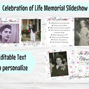 DIY Celebration of Life Slideshow Soft Flower Funeral - Etsy
