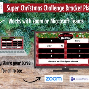 Super Christmas Challenge, Editable, PowerPoint Game, Customized, 40 Rounds, Bracket Play Office Party, Sales Meeting, Christmas Game image 10