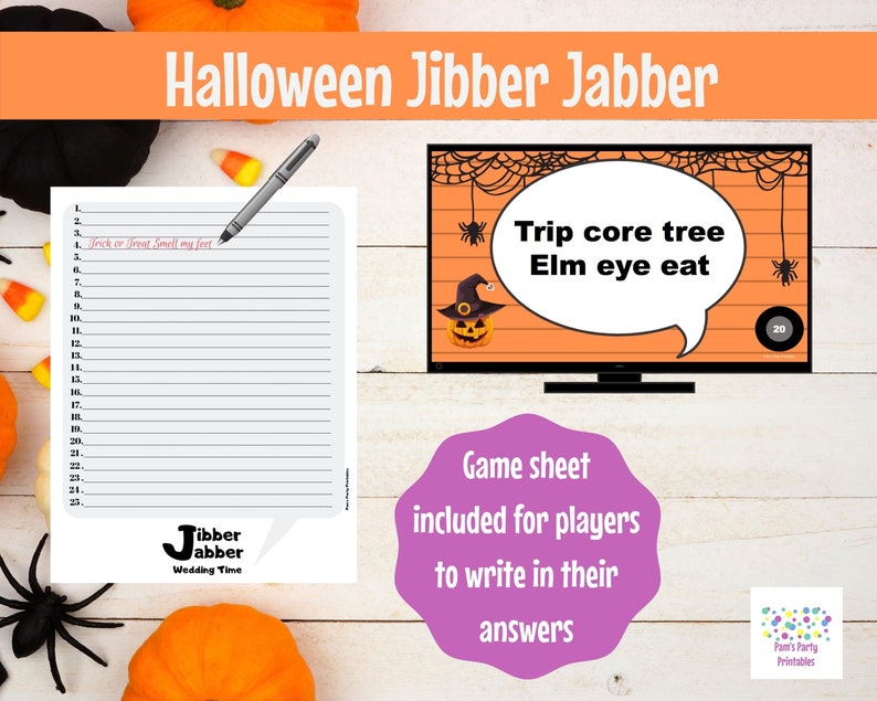 Halloween Game Bundle. Virtual or Large Screen Game, Zoom Game, PowerPoint Game, Halloween Party Game, Family Friendly, Game Show, Trivia image 3