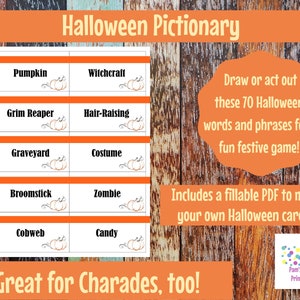 Halloween Printable Game Bundle 10 Games Taboo, Pictionary, Scavenger Hunt, Jep-arty, Scattergories, Halloween Challenge, Word Search, image 6