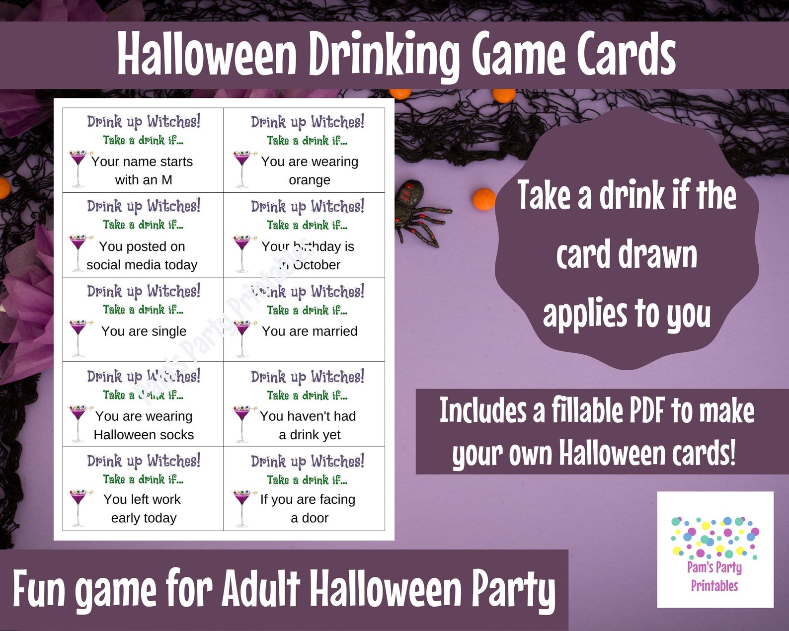 Halloween Drink Up Game Cards Adult Drinking Game Adult Etsy halloween-drink-up-game-cards-adult-drinking-game-adult-etsy
