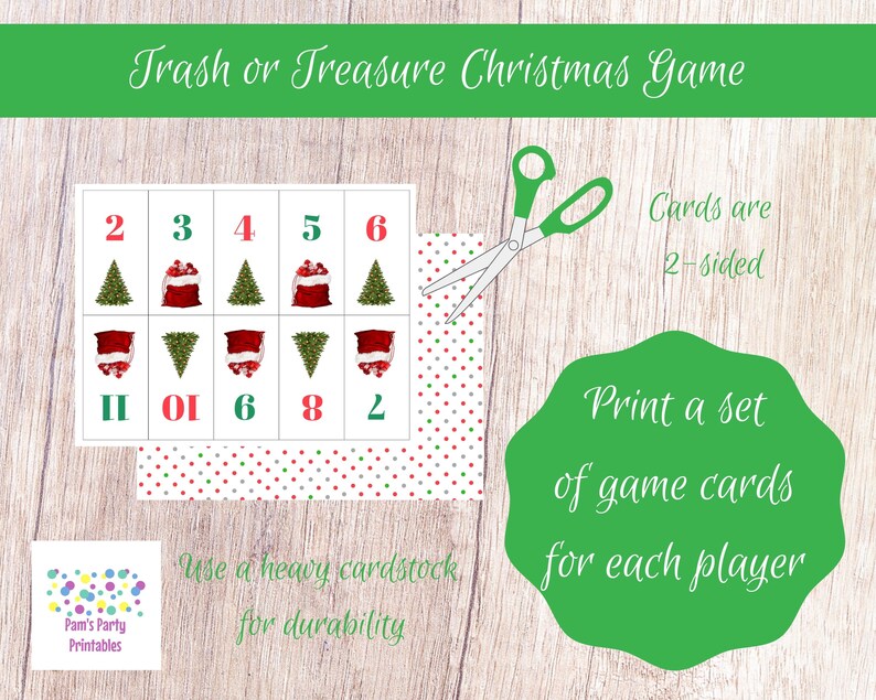 Xmas Trash or Treasure Printable Cube Card Activity for Massive Community, Youth Neighborhood, Clroom, GNO, Xmas Match, Mingle Video game, Desk Activity photograph relating to Christmas Dice Game Printable called Xmas Trash or Treasure Printable Cube Card Recreation for Substantial Community, Youth Neighborhood, Clroom, GNO, Xmas Video game, Mingle Activity, Desk Match