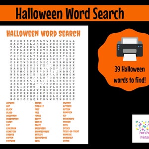 Halloween Printable Game Bundle 10 Games Taboo, Pictionary, Scavenger Hunt, Jep-arty, Scattergories, Halloween Challenge, Word Search, image 5