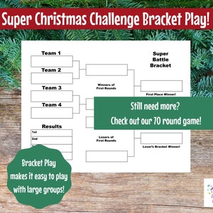 Super Christmas Challenge, Editable, PowerPoint Game, Customized, 40 Rounds, Bracket Play Office Party, Sales Meeting, Christmas Game image 7